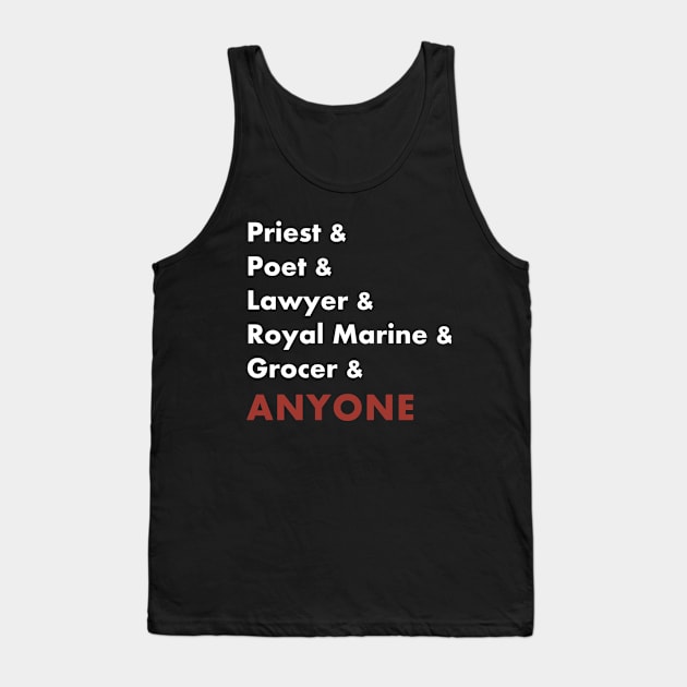 A Little Priest - Sweeney Todd the Musical Tank Top by m&a designs